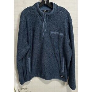 Eddie Bauer Light Blue 1/4 Snap Pullover Sweater Fleece XL, Casual Classic Cabin